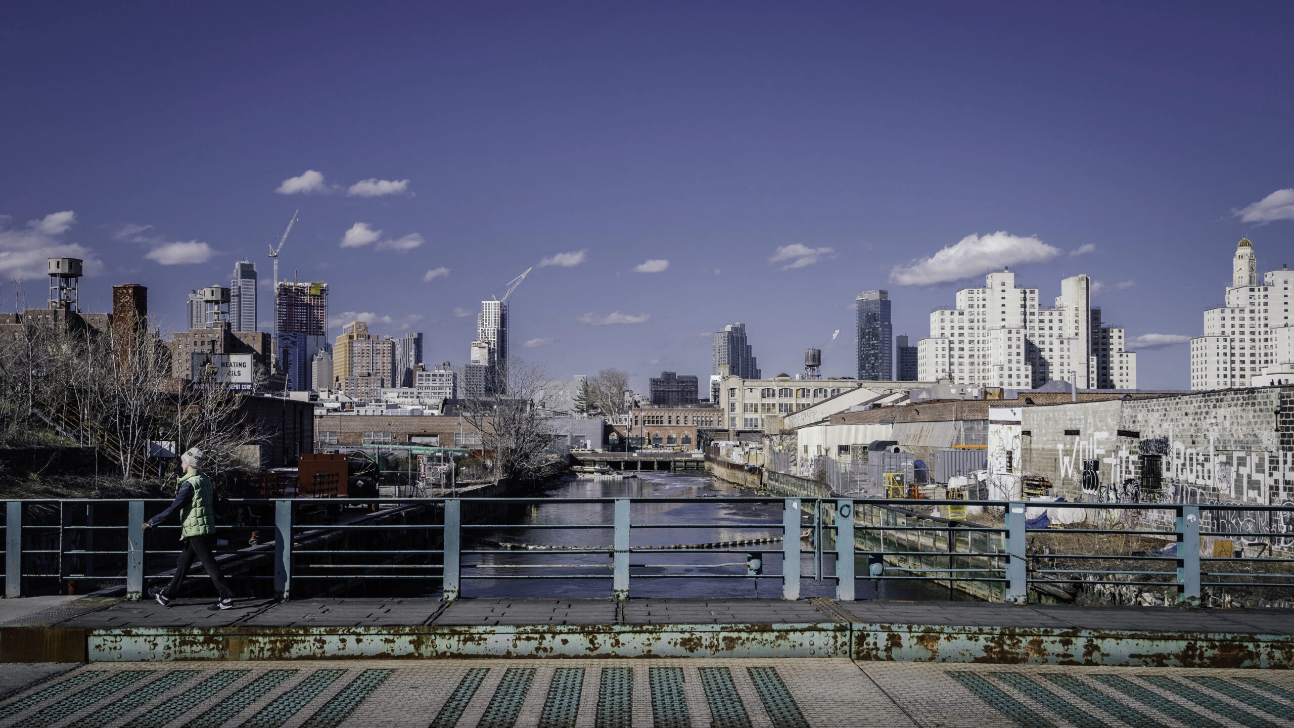 Gowanas Canal by 192 Douglass Street with perimeter security