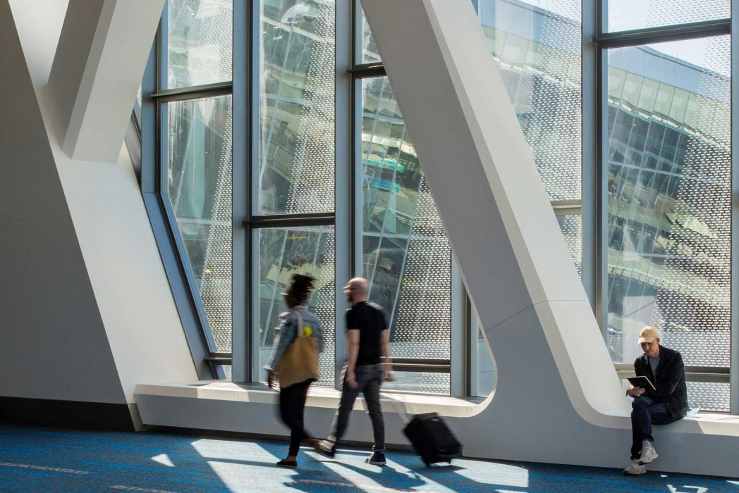 Completed protective design for LaGuardia International Airport walkway between gates
