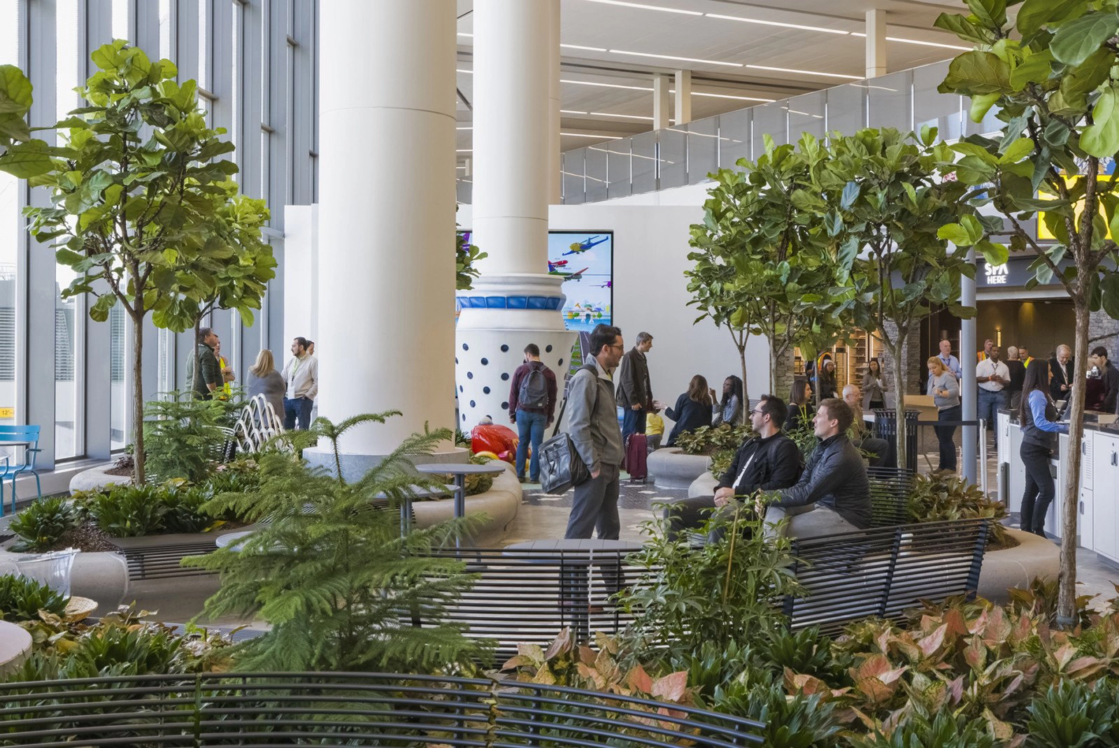 Completed protective design for LaGuardia International Airport interior parklet