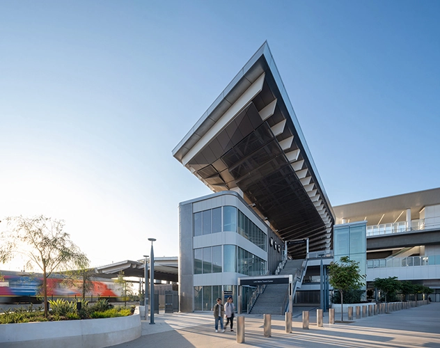 physical security for LAX/Metro Transit Center with bollards for LA Olympics